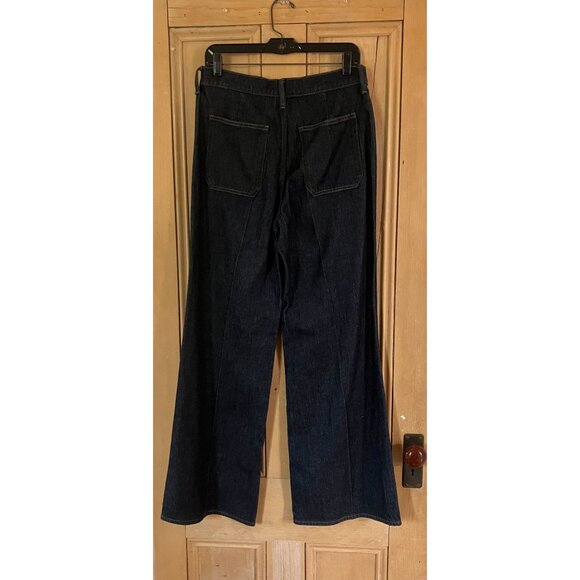 J.Crew Womens '96 Dark Denim Sailor Wide Leg Trouser Jeans Size 28 Blue AN NWT - Picture 10 of 12